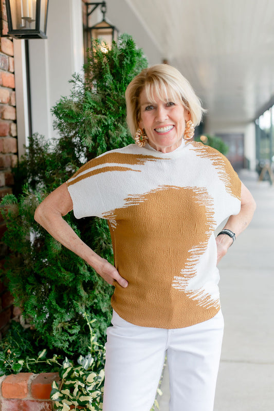 Copper Print Top