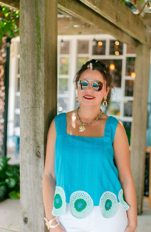 Blake Top | Blue Swirl