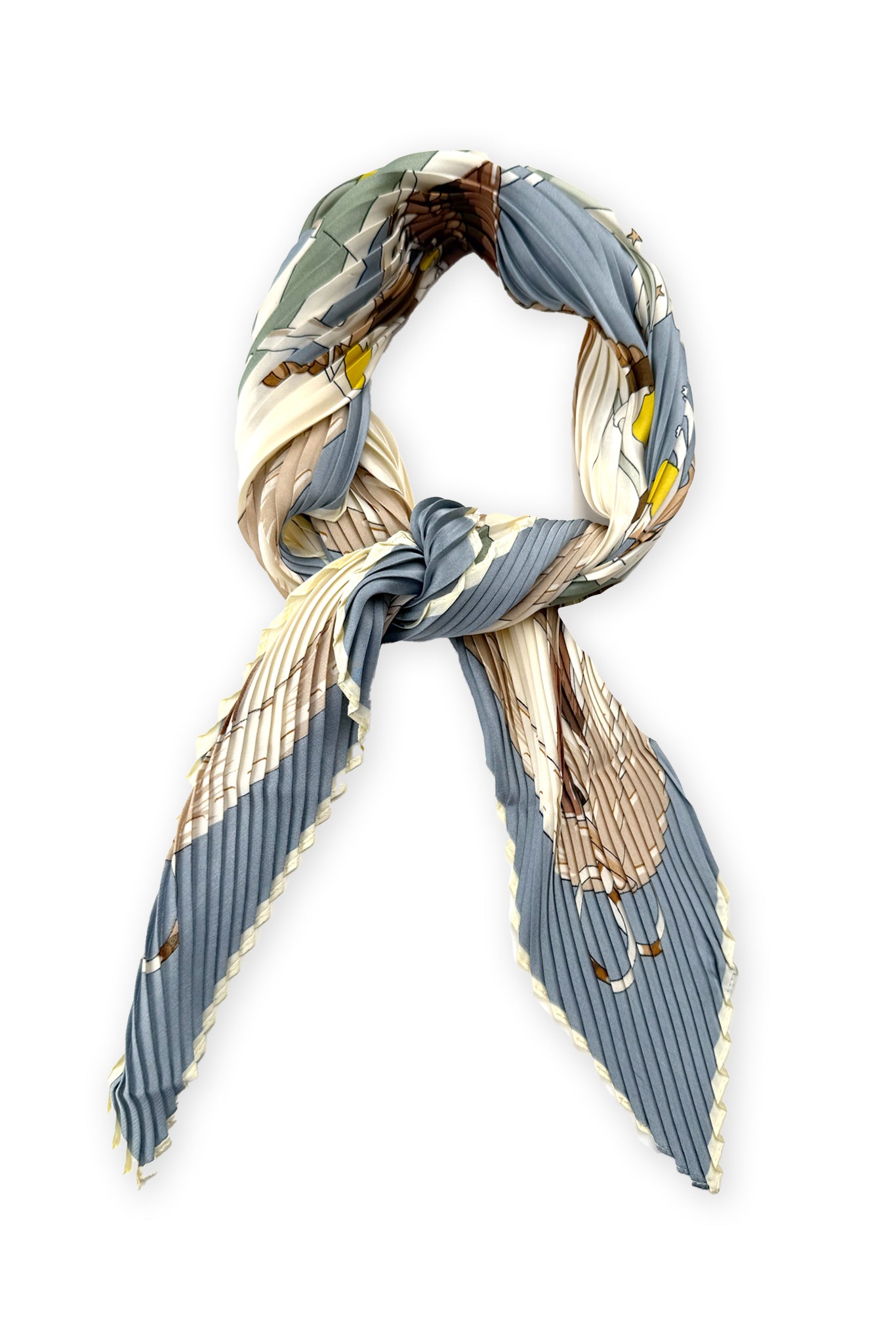 Smoky Blue Plisse Scarf